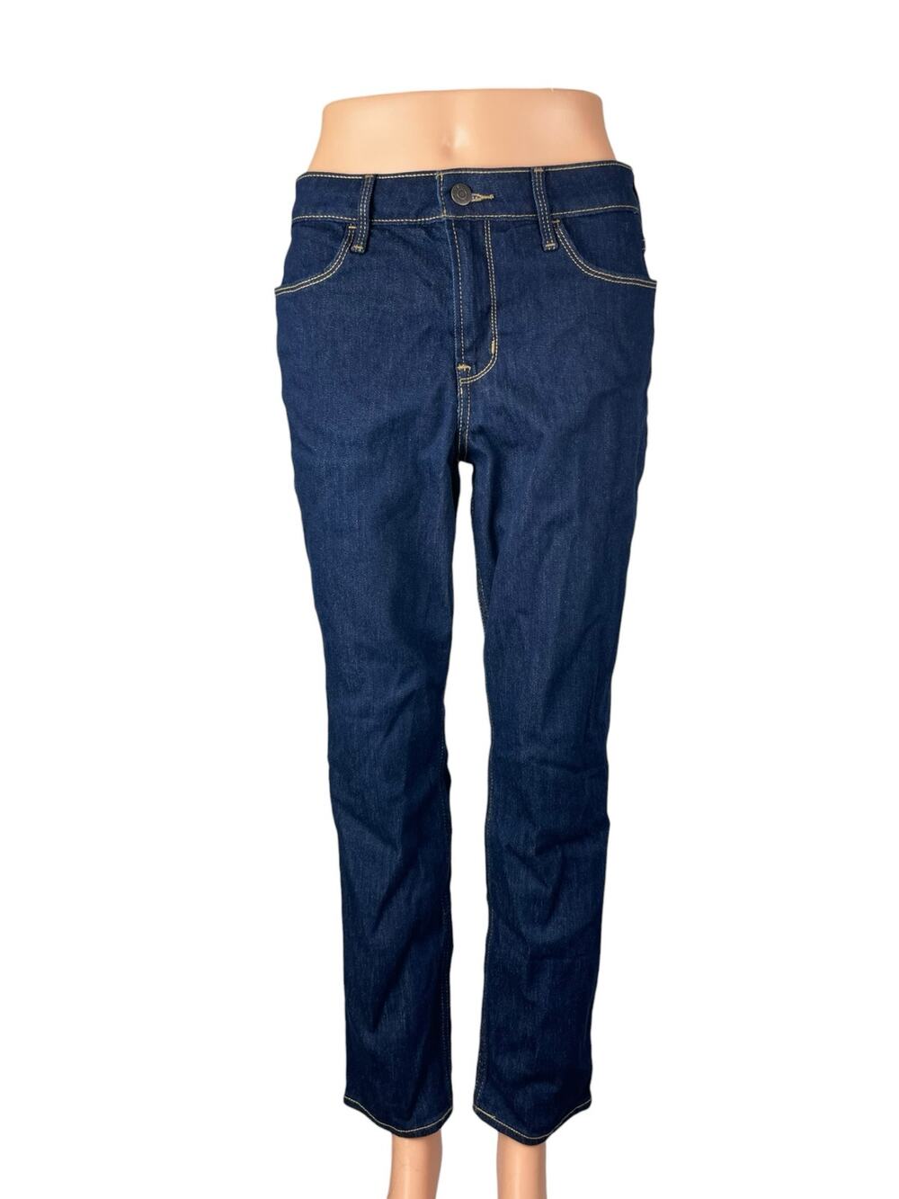 Old Navy Women's Dark Blue High Rise Slim Wow Straight Denim Jeans Pants Size 6
